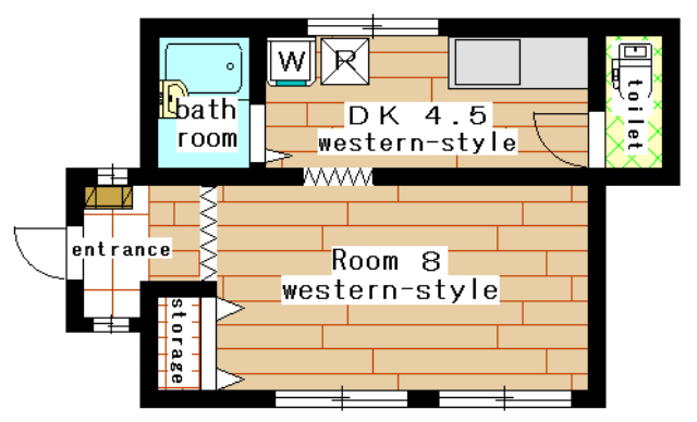 Rental apartment nagatsuta 1DK(Floor Plan)