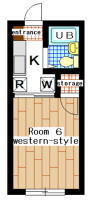 apartment suzukakedai 1K(floor plan)