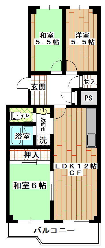 分譲仕様の賃貸マンション　青葉台　3LDK