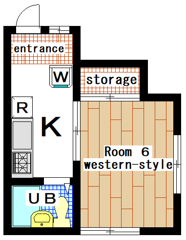 Rental apartment suzukakedai 1K(Floor Plan)