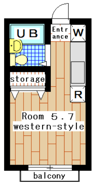 ental apartment suzukakedai 1R(Floor Plan)