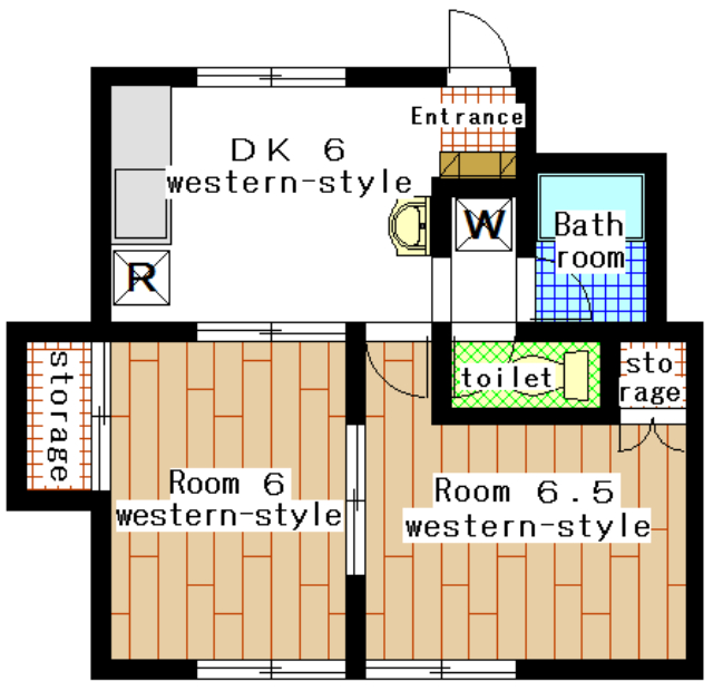 Rental apartment suzukakedai 2DK(Floor Plan)