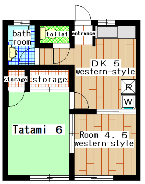 Rental apartment suzukakedai 2DK(Floor Plan)